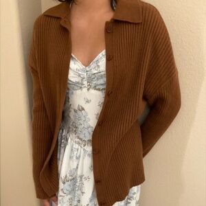 Reformation fantino cashmere collard cardigan